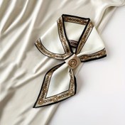 Resim Kadınlar için Vintage Tarzı Polyester Bandana Eşarp - Elastik Olmayan, Hafif, Altın ve Siyah Çiçek Desenleriyle Baskılanmış, Akşam Tarihleri, Sıcaklık ve Rüzgar Koruması için İdeal, Dekoratif Aksesuar, Kuru Temizleme Yalnızca, Akşam Aksesuarı | Çiçek Desenli Eşarp | Hafif Kumaş, Bandana Eşarp 