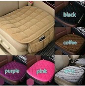 Resim Yaozixa Araba Ön Koltuk Yastığı Siyah - Kaymaz Tabanlı Nane Lifli 8mm Yumuşak Sponge - Dört Mevsim Kullanıma Uygun Evrensel Tamir 