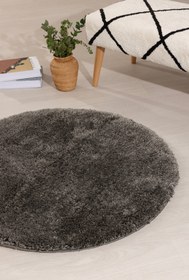 Resim Douro Shaggy Büme Kaydırmaz Banyo Paspası 120 x 120 - Füme / 120 x 120 