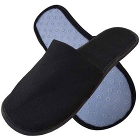 Resim 10 Çift Kaymaz Taban Çift Katlı Havlu Siyah Otel Terliği Tek Kullanımlık Kullan At Beyaz 