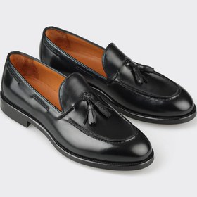 Resim Elle Shoes Siyah Deri Erkek Klasik Ayakkabı 