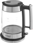 Resim Russell Hobbs Su Isıtıcı Elegance Cam, 1,7 L, 200 W, Led Aydınlatma, Paslanmaz Çelik, 