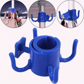 Resim 4 Pençeli Ayarlanabilir Askı - Çantalar, Havlular ve Şapkalar için Çok Amaçlı Plaj Şemsiye Kancası - 1.91cm-3.2cm Direkler İçin Uygun, Dayanıklı Plastik, Güvenli Pençeler, Hafif & Taşınabilir, Kamp, Açık Hava Maceraları (Mavi), Çok Fonksiyonlu Tasarım, Çok Yönlü Bağlantı 