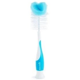 Resim Munchkin Bristle Sünger Uçlu Bebek Biberonu Temizleme Fırçası Mavi 