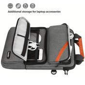 Resim Lumaworld Grey Renkli 13.3 İnç Dikey Laptop Çantası Tablet Omuz İç Çantası Arka Kapak 