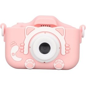 Resim Ximistore9 Kedi Desenli Pembe Çocuk Dijital Kamerası - 1080p Video, 20mp Fotoğraf, 2.0" Ips Ekran, Oyun Ve Müzik Özellikli, Yenilenebilir Pil 