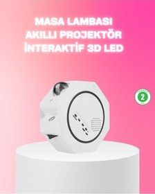 Resim 360 Döndürülebilir Yıldızlı Gökyüzü Projeksiyon Gece Lambası Çok Renkli 