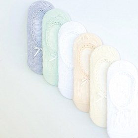 Resim MEM SOCKS 6'lı Dantelli Çocuk Babet Çorap 