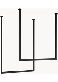 Resim Tensy Metal İkili Set Tavan Askılı Banyo Havlu Ve Bornoz Askılığı Siyah 