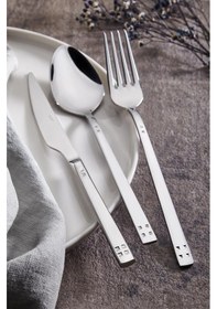 Resim Onon Pırlanta 6 Kişilik 36 Parça Çatal Kaşık Bıçak Takımı 