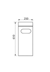 Resim Soho Kolon Küllük Dış Mekan Sigaralık Ayaklı Kare Küllük Krom 