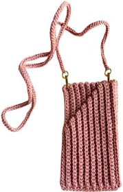 Resim El Yapımı Örgü Askılı Telefon Çantası - Şık ve Pratik Crossbody Çanta Aksesuar 