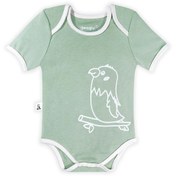Resim Geagly Organik Pamuk Yenidoğan & Bebek Kısa Kollu Çıtçıtlı Bodysuit Zıbın Unisex ( Yeşil ) 