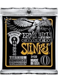 Resim Ernie Ball 3122 Coated Electric Hybrid Slinky Takım Tel Elektro G 