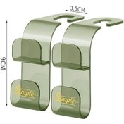 Resim Novahub 2 Adet Araba Çift Kanca Çok Fonksiyonlu Araba Arka Koltuk Arka Koltuk Kancası Depolama Kanca Green 