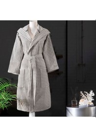 Resim Taç Casual Waffle Pamuk Bornoz Antrasit L/xl Çok Renkli 