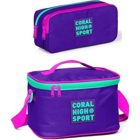 Resim Coral High Sport Mor Beslenme Ve Kalem Çantası Okul Seti 