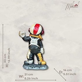 Resim Ay'da selfie çeken astronot - Ay'ın ruhunu yansıtan el yapımı heykel - Mükemel Orijinal Tasarım 