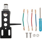 Resim Phono Headshell Kablolu Alüminyum Alaşımlı Evrensel Pikap Başlığı Kabuğu Yedek Siyah (Yurt Dışından) 