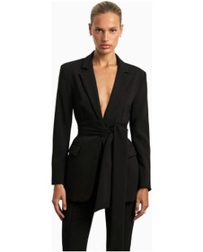 Resim United Colors Of Benetton Because Of Alice Classic Blazer With Belt Klasik Blazer Kadın Ceket Siyah 