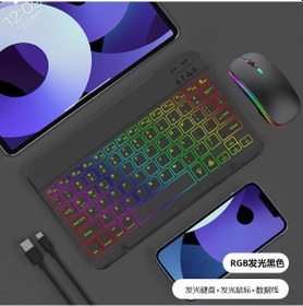 Resim Yunboo Renkli Rgb Aydınlatmalı Kablosuz Klavye Ve Fare Seti - İpad Uyumlu Ve Tabletler İçin Diğer 