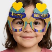 Resim Cupcake Temalı Doğum Günü Renkli Karton Happy Birthday Gözlüğü 6 Adet 