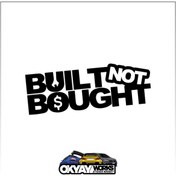 Resim OkyayWorks Built Not Sticker - Siyah 