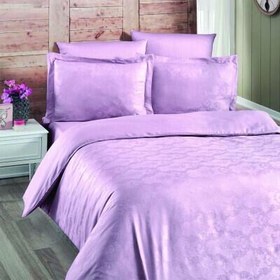 Resim Maxstyle Jakarlı Saten Evgenia Gül Kurusu Double Nevresim Takımı 
