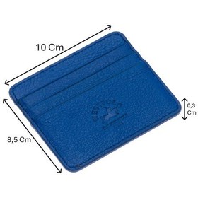 Resim Westpolo Unisex Süper Slim Para Bölmeli Hakiki Deri İnce Kartlık Cüzdan 6 Bölmeli - Saks Mavi Saks Mavi 