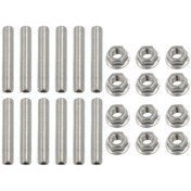 Resim Monyee Stainless Steel Çivi Seti - Lsx Ls2 Ls3 Ls6 Ls7 4.8-6.2l Motorlar İçin Yerine Geçici M8 X 45mm 12 Adet Çivi Ve Somun Gümüş 