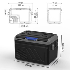 Resim Coolist CLK40 12/24Volt/220Volt 40 Litre Kompresörlü Oto Buzdolabı/Dondurucu 