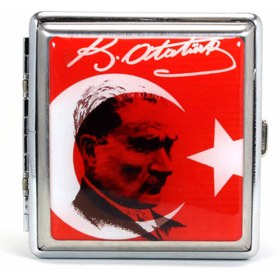 Resim Modaroma K.atatürk & Türk Bayrağı Sigara Tabakası 