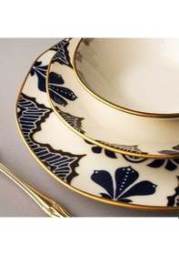 Resim Oms 11106 Otantik 24 Parça Yaldızlı Porselen Yemek Takımı 