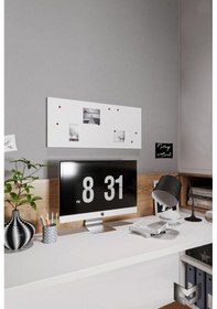 Resim Yiğit Metal Mıknatıslı Pano Beyaz Ofis/çalışma Odası İçin Mıknatıs Hediyeli Metal Magnet Hatıra Panosu 24 x 70 CM 