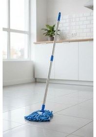 Resim Mikrofiber Mavi Mop Paspas Yedek Ucu 1 Adet Kaliteli Mikrofiber Parke Mermer Seramik Fayans Paspas Laminant Temizlik 