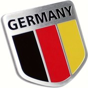 Resim Universal Alüminyum Metal Alman Bayrağı Krom Kaplama Emblemi Etiket Sticker Decal için Universal Uygun 