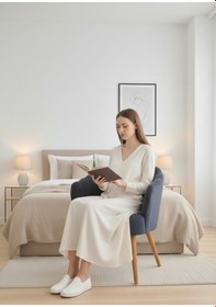 Resim Waterybrook Tekli Berjer Koltuk - Papatya Babyface Kumaş Ceviz Ayaklı - 13 Renk Seçeneği Antrasit 