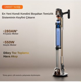 Resim Uwant V600 600 W Motor Gücüne Sahip Otomatik Gri Dikey Süpürge 