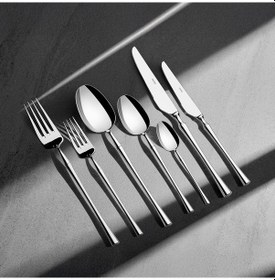 Resim Nehir Marbella Sade 12 Kişilik 84 Parça Kutulu Çatal Kaşık Bıçak Takımı 