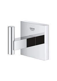 Resim Start Cube Quickfix Bornoz Askısı Duş / Banyo Aksesuarları Krom 40961000 Siyah 