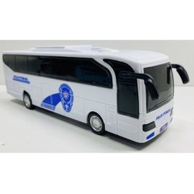 Resim handanca Otobüs Oyuncak Polis 155 Otobüsü 23 Cm Sürtmeli 