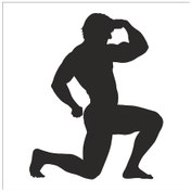 Resim Body Gym Folyo Sticker 50cm Uzunluk Siyah 