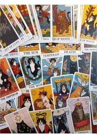 Resim English Tarot 78 Cards İngilizce Tarot Kartı - Cat Tarot 