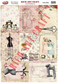 Resim RİCH PİRİNÇ DEKOPAJ KAĞIDI KOD:8085 