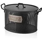 Resim Patates Soğan Saklama Kabı 2 Hazneli - Siyah The Mia