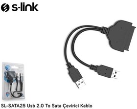 Resim S-link SL-SATA25 Harddiski Usb Dönüştürücü 