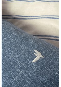 Resim Cotton Box Klein Nakışlı Ranforce Çift Kişilik Nevresim Takımı Ceria Lacivert 