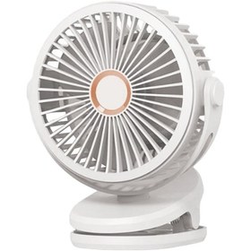 Resim Youtek 10000mah Pil Li-poly Usb Şarjlı 4 Hızlı Sürekli 12+ Saat Süre Klipsli Masaüstü Mini Fan Beyaz 