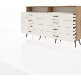 Resim Arges Konsol 2 Raflı 8 Çekmeceli 176x30x99 Çam-aytaşı Aytası/aytası - Atlas Çam 