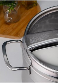 Resim Cooker Lara 10 Lt Paslanmaz Çelik Düdüklü Tencere Ckr913 Gri 